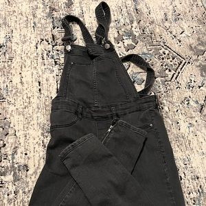 Black overall skinny jeans